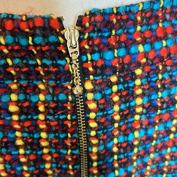 Kate Spade | "Judy" Tweed Wool Blend Rainbow Color Skirt | 8 - Picture 10 of 12